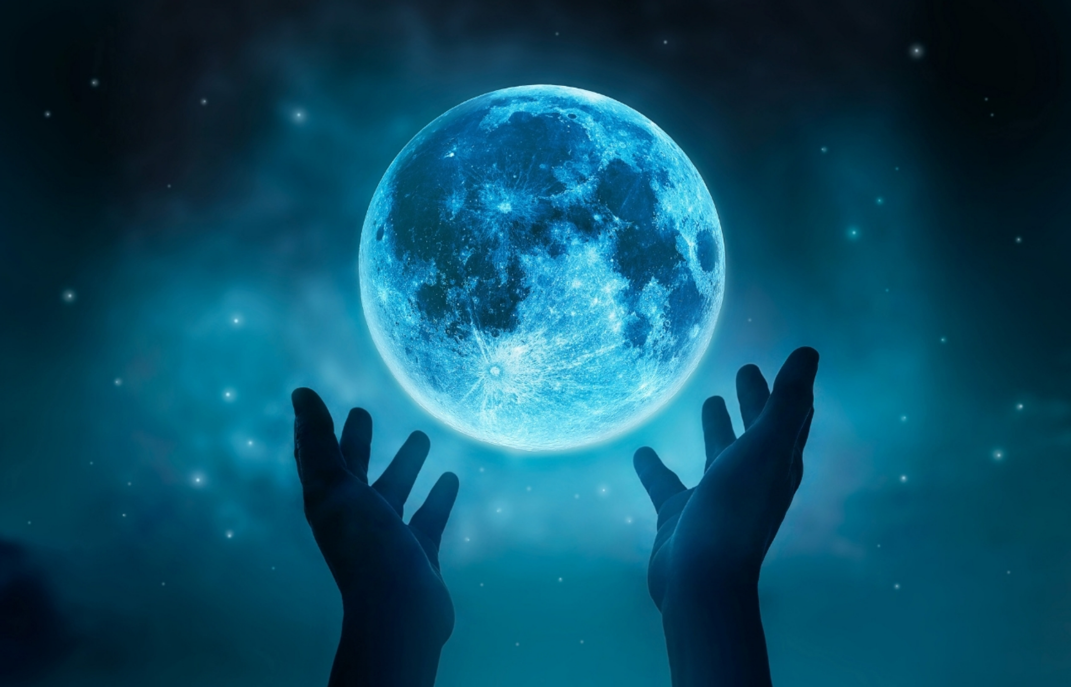 Магическое полнолуние. Голубая Луна. 2к синяя Луна. Голубая Луна арт. Новолуние магия